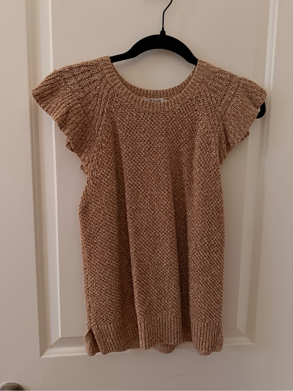 Madewell Chunky Knit Crewneck Sweater in Light Beige